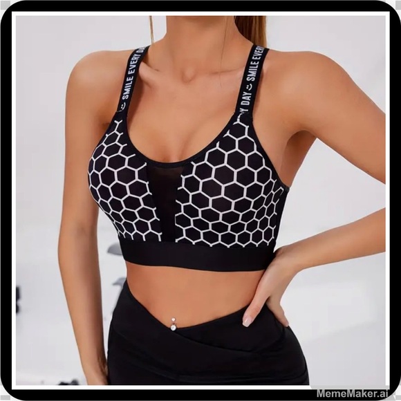 Super Comfortable Cross-Back Sports Bra - Max Support Workout Top - Picture 3 of 15